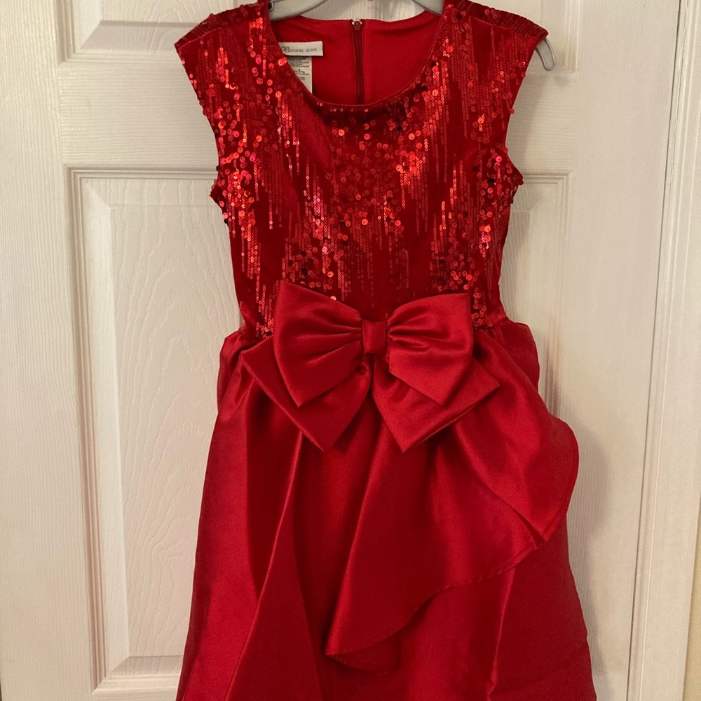 Bonnie Jean Red Sequin Formal Dress